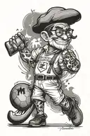 love of travelling, with my career's as chef, builder, miner and teacher. include love of sports  tattoo design idea