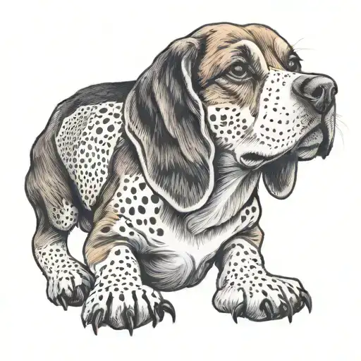 beagle dog tattoo design idea