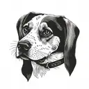beagle dog tattoo design idea