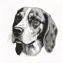 beagle dog tattoo design idea