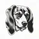 beagle dog tattoo design idea