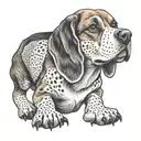 beagle dog tattoo design idea