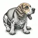 beagle dog tattoo design idea