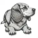 beagle dog tattoo design idea