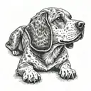 beagle dog tattoo design idea
