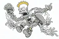 bart simpson tattoo design idea
