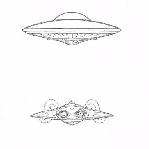 UFO that steals an eye tattoo design idea