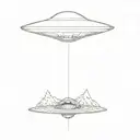 UFO that steals an eye tattoo design idea