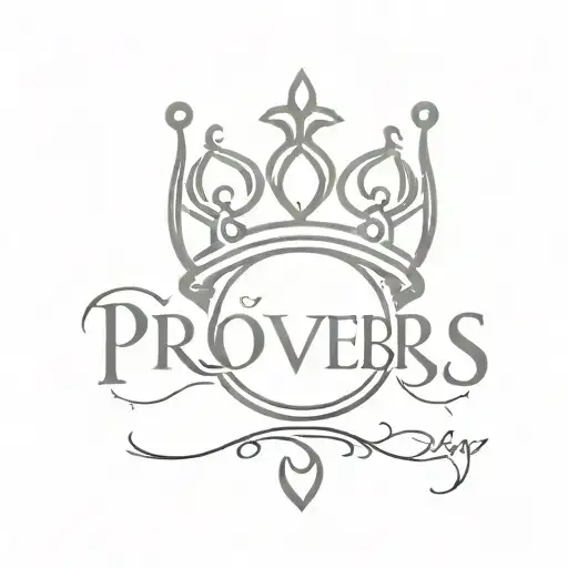 Proverbs 21:9 With Crown Above tattoo design idea
