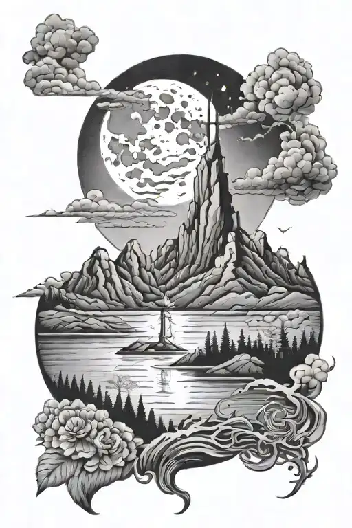 because she is moonlight. the mist that shrouds the mountains. the bite of electricity in the air before a storm.  tattoo design idea