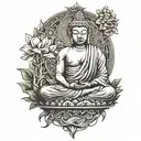 buddhist tattoo design idea
