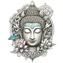 buddhist tattoo design idea