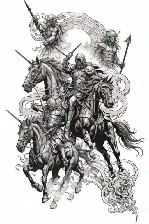 four horsemen of the apocalypse tattoo design idea