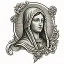 Virgen dolorosa tattoo design idea