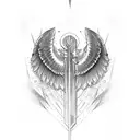 sward  wings tattoo design idea