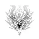ice and fire Dragon tattoo design idea