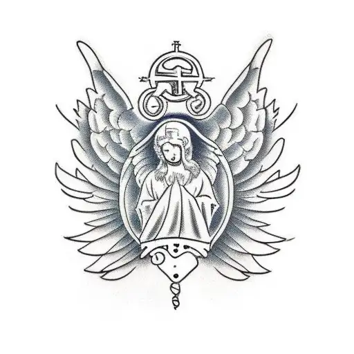 biblically accurate angel tattoo design idea