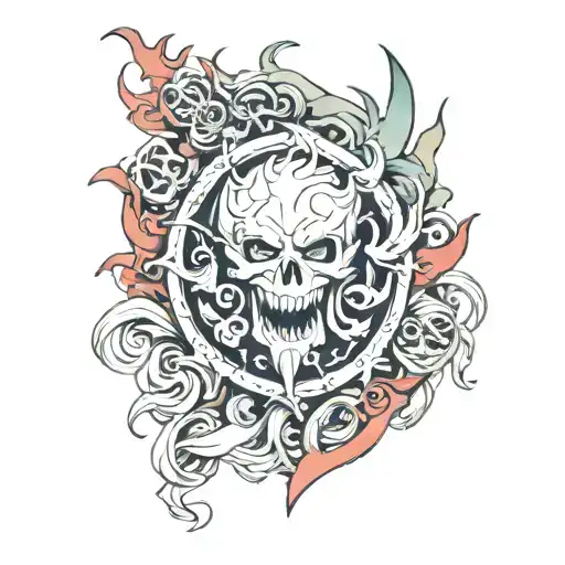 seven deadly sin, sin of pride tattoo design idea