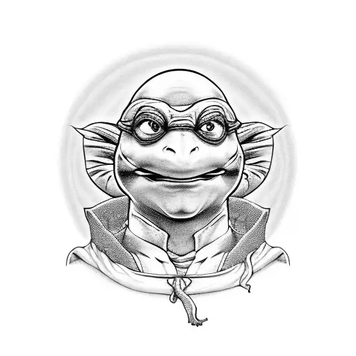 Ninja Turtle that looks like Benjamin Franklin tattoo design idea