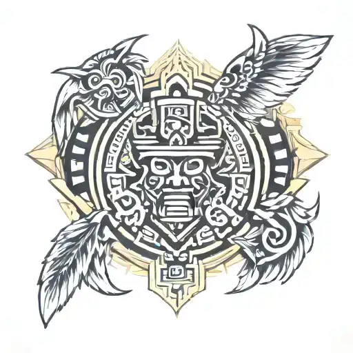 aztec chest tattoo tattoo design idea