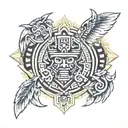 aztec chest tattoo tattoo design idea