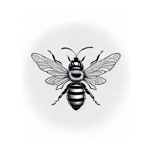 beehive and bees tattoo design idea