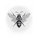 beehive and bees tattoo design idea