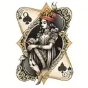 queen of spades tattoo design idea