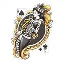 queen of spades tattoo design idea