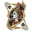 queen of spades tattoo design idea