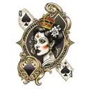 queen of spades tattoo design idea