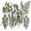  alexander the great, aristotle, the fallen angel, ataturk, bushido  tattoo design idea