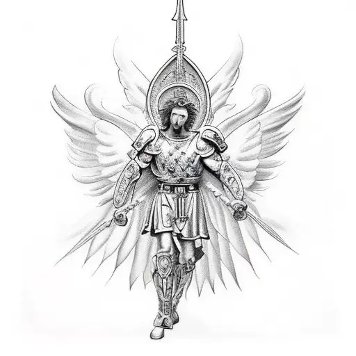 St. Michael the Archangel tattoo design idea