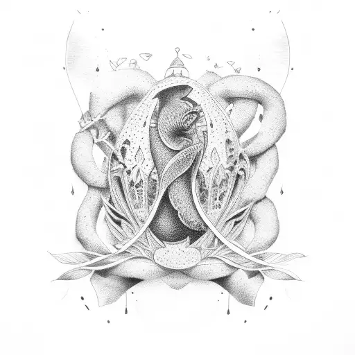 forbidden fruit tattoo design idea