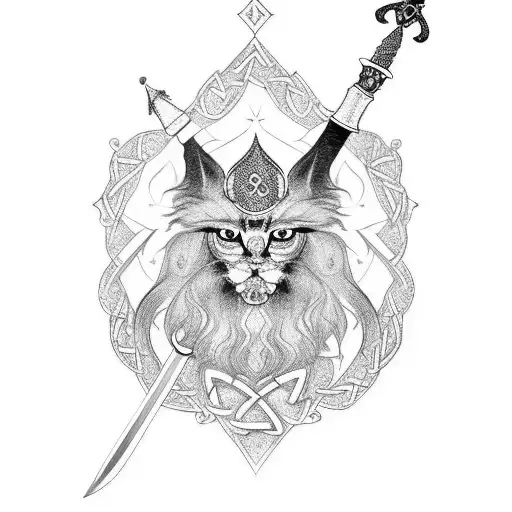 A Persian Shamshir and an Irish Longsword crossed, "brothers"  underneath tattoo design idea