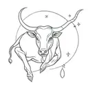 Taurus with pisces constellation tattoo design idea