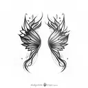  fairy wings tattoo design idea