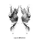  fairy wings tattoo design idea