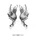  fairy wings tattoo design idea