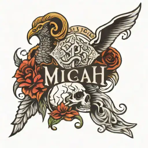 micah 7:8 bible verse tattoo design idea
