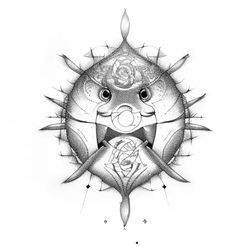 cardiograma con frase Carp Diem tattoo design idea