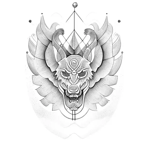 vertical 111 in old english font outline tattoo design idea