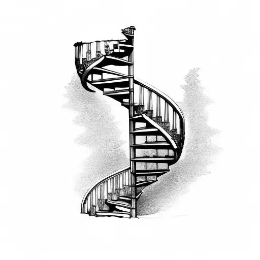 spiral staircase  tattoo design idea