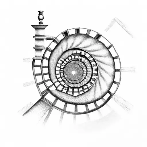 spiral staircase  tattoo design idea