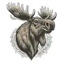 moose head on chest tattoo tattoo design idea