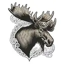 moose head on chest tattoo tattoo design idea