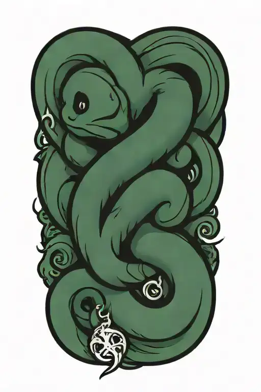 dark mark from harry potter tattoo design idea