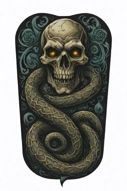 dark mark from harry potter tattoo design idea