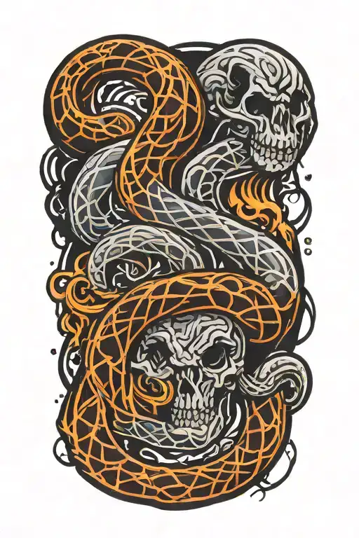 dark mark from harry potter tattoo design idea