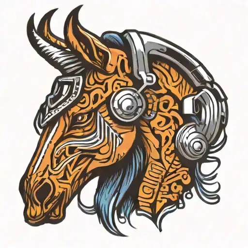 indianapols colts with a headset tattoo design idea